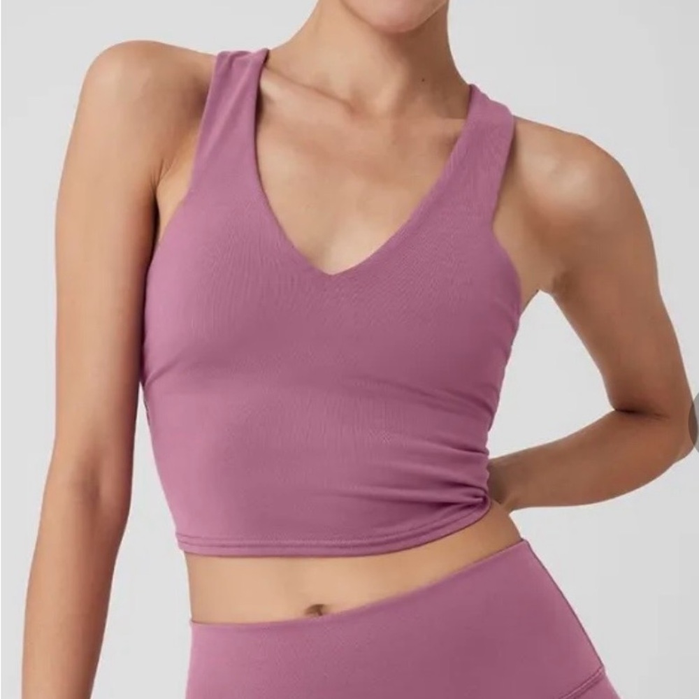ALO Yoga Soft Mulberry Airbrush Real Bra Tank - NWOT